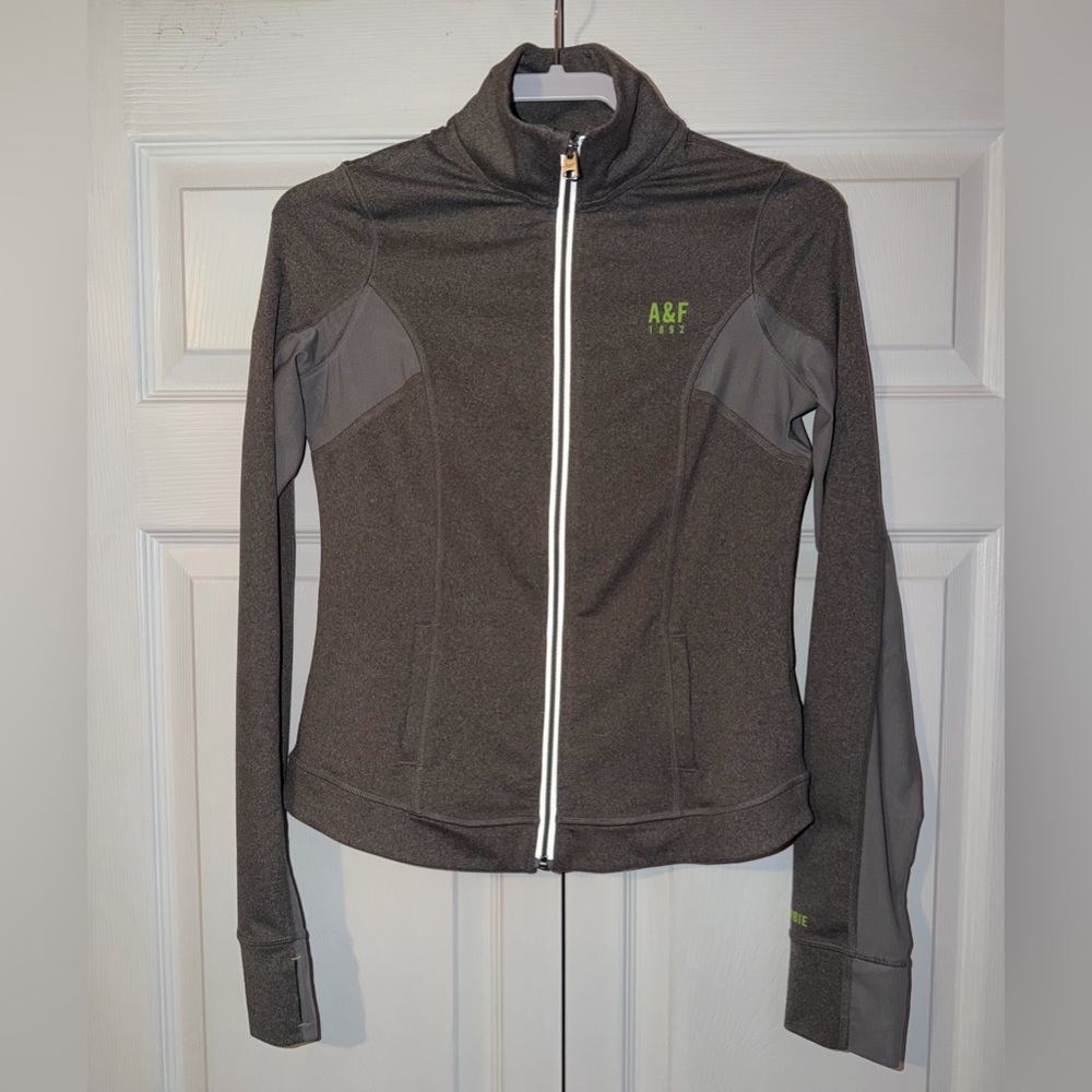 Abercrombie & Fitch Women's Dark Gray Zip Up Jacket